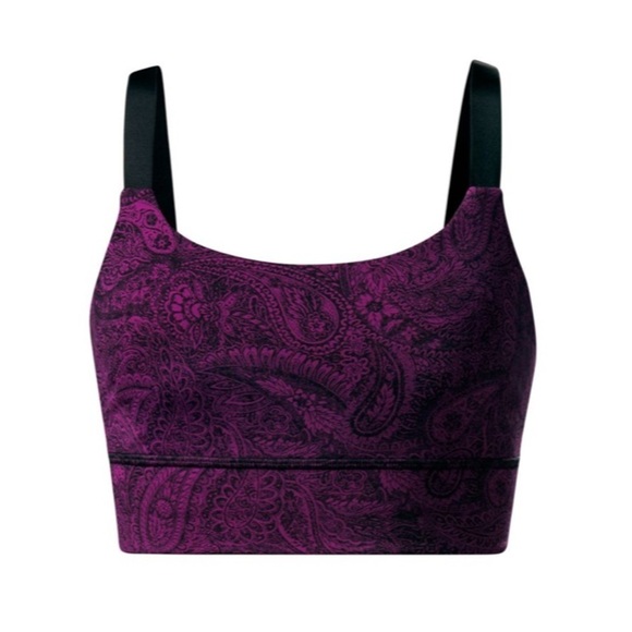 Lululemon Both Ways Bra Mini Antique Paisley Deep Fuschia Black / Black - Picture 3 of 10